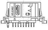 953302-1, Automotive Connectors 18W MQS STRAIGHT HEADER