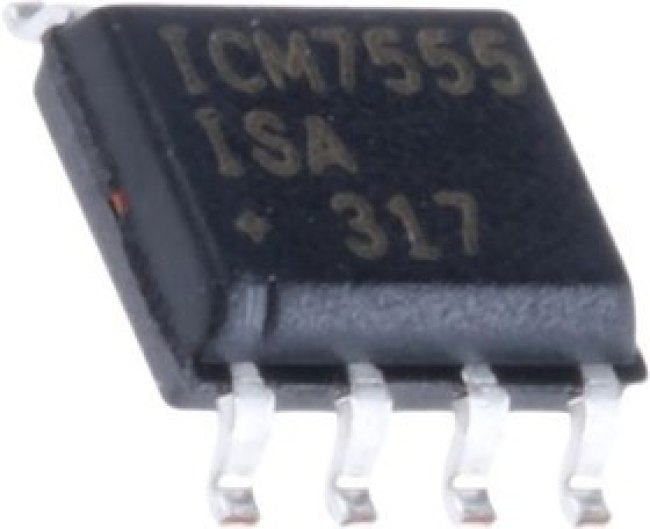 ICM7555ISA+, Таймер, кварцевый генератор и генератор импульсов, астабильный, моностабильный, 500кГц,