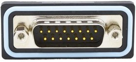 SDF-R15-113L011, D-Sub Standard Connectors 15 pin R/A solder M flash 4-40 int thrd