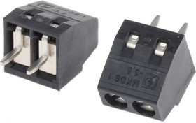 1985807, MKDS 1/ 2-3.5 HT BK Series PCB Terminal Block, 2-Contact, 3.5mm Pitch, Through Hole Mount, 1-Row 1985807, MKDS 1/ 2-3.5 HT BK Series PCB Terminal Block, 2-Contact, 3.5mm Pitch, Through Hole Mount, 1-Row