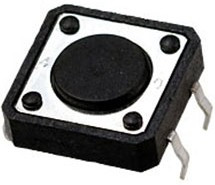 1243HIM-160G-G, кнопка тактовая 12х12 h=4.3мм