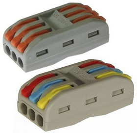 Зажим-клемма проходная PCT типа 6-ти контактная 3-х проводная