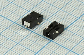 Гнездо питания DC 0.6D2.5 на плату, угловое, для ноутбука и телефона, 3 контакта, SMD; №12748 гн пит DC 0,6D2,5\3C\SMD\ плат\угл\DC-058\