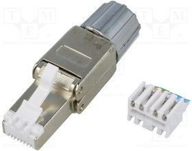 LOG-MP0080, Вилка, RJ45, Кат: Cat 8.1, экранированный, Конф: 8p8c, 5-8,5мм