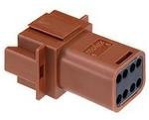 0934444107, Conn Housing RCP 6 POS Crimp ST Cable Mount Brown Bag 0934444107, Conn Housing RCP 6 POS Crimp ST Cable Mount Brown Bag