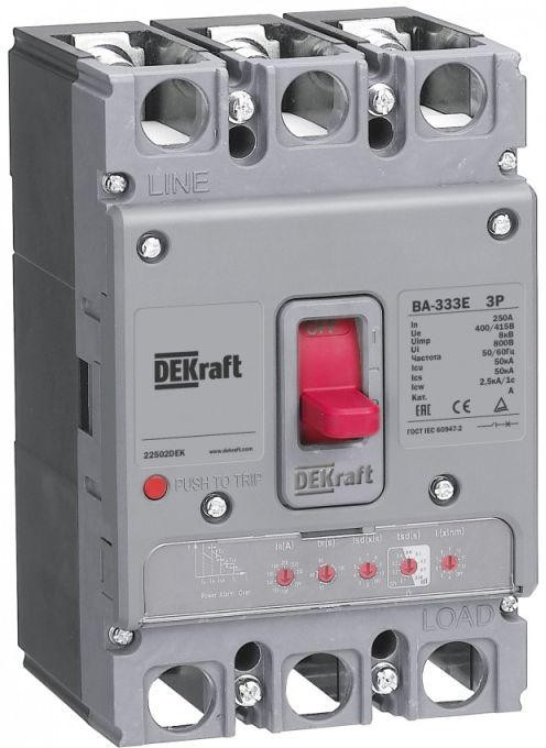 Dekraft Силовой автоматический выключатель с электрон. расц. 3P 160А 50кА ВА-333E