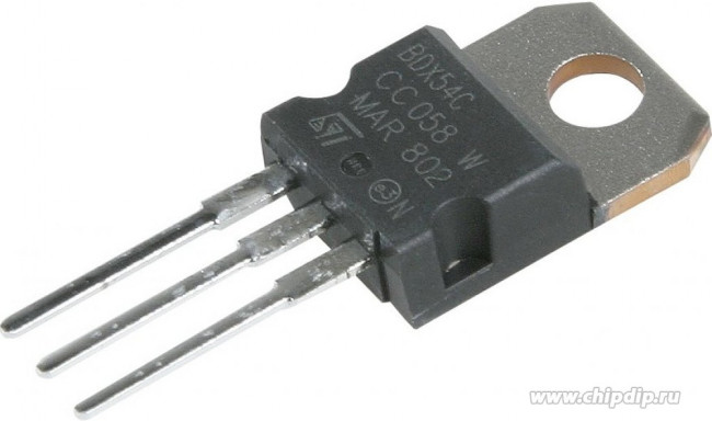 BDX54C, Транзистор PNP Darlington 100В 8А [TO-220]