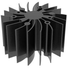 SA001-14010Y, Heat Sink LED 70x50mm Black Anodised