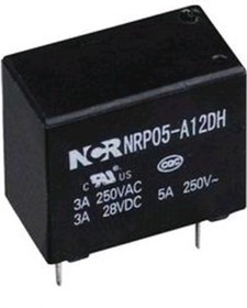 NRP05-C-12D, Реле 1 переключ. 12VDC, 3A/250VAC SPDT