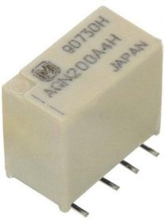 AGN200A4H, Реле: электромагнитное, DPDT, Uобмотки: 4,5ВDC, 0,3A/125ВAC, 145Ом