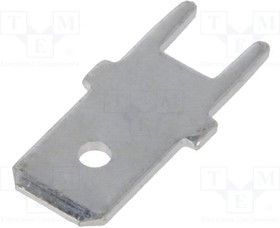 3866B.68, Наконечник: плоский, 6,3мм, 0,8мм, "папа", THT, луженые, латунь