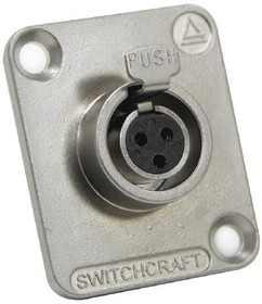 EHT3FAUPKG, XLR Connectors EH MINI XLR 3P F GOLD PLT PKG