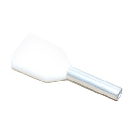 Наконечник штыревой втулочный изолированный KTE 2x0.5-8 2х0.5мм2/L=8мм/белый (упак=500 шт.)