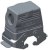 T1250102125-000, Heavy Duty Power Connectors Hood Steel Locking M25 Side Entry