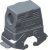 T1250102125-000, Heavy Duty Power Connectors Hood Steel Locking M25 Side Entry
