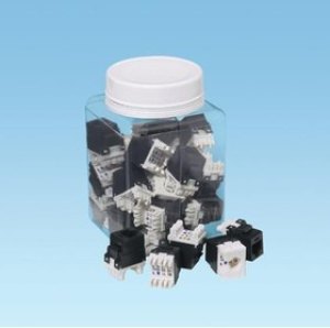 NK688MWH-Q, Modular Connectors / Ethernet Connectors NK Cat 6 punchdown jack module