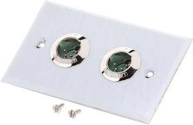 H4MS, XLR Connectors 1 GANG XLR WALL PLT W/2 B4M