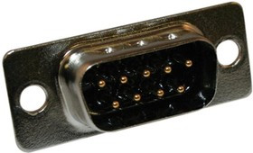772-E15-213R051, D-Sub Standard Connectors IP67,15P FEM VERT NI W/CLINCH NUT 10