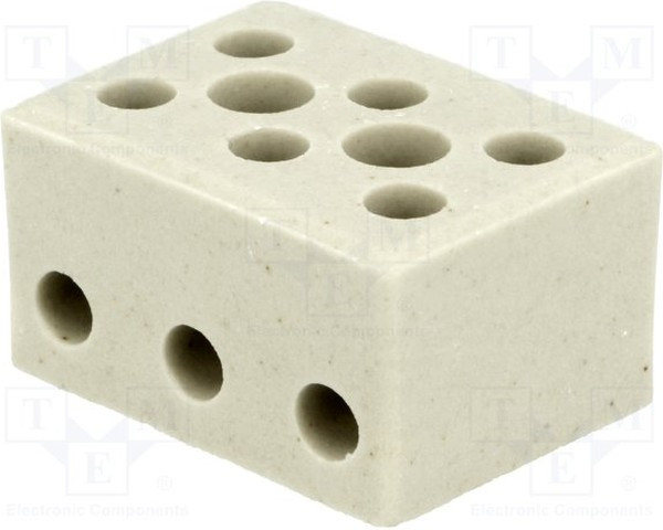 BM 9518, Клеммник, зажим под винт, 4мм2, 450В, Кол-во полюс: 3, клеммы: 6