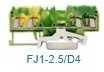 FJ1-2.5/D4, 280-837 Клемма с заземлением 2,5 кв мм 4-к