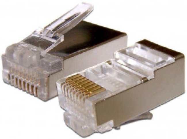 Коннектор RJ-45 8P8C FTP Кат. 6 экранированный, универсальный, 100 шт. в упак. PL45/S-8P8C-6