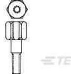 552634-4, Connector Accessories Standoff Mounting Stud Straight Steel Black Oxide Package 552634-4, Connector Accessories Standoff Mounting Stud Straight Steel Black Oxide Package
