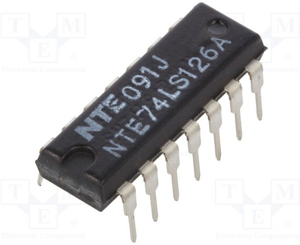 NTE74LS126A, IC: digital; bus buffer; Ch: 4; TTL; THT; DIP14; OUT: 3-state