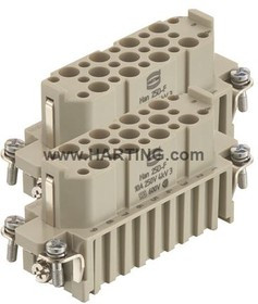 09210253111, Heavy Duty Power Connector Insert, 10A, Female, Han D Series, 50 Contacts