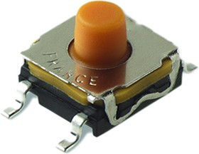 KSC421G70SHLFS, Tactile Switches SPST Rnd Bttn Gull .05A 32VDC 1W SMD