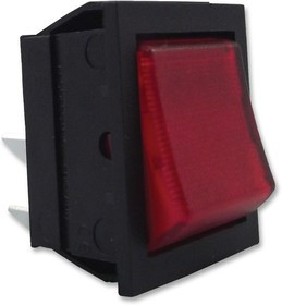 C1353ALNAE, Клавишный переключатель, Вкл.-Выкл., DPST, С Подсветкой, Панель, 1350