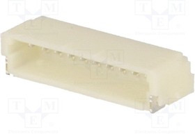 NX1001-10SMR, Гнездо, провод-плата, "папа", 1мм, PIN: 10, SMT, 50В, 1А, луженые