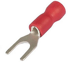 НВИ 1.5-4, Наконечник кабельный вилочный изолированный с ПВХ манжетой, сечение 0.25-1.5мм2 под М4 НВИ 1.5-4, Наконечник кабельный вилочный изолированный с ПВХ манжетой, сечение 0.25-1.5мм2 под М4