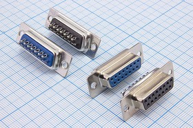 Гнездо D-SUB,15-ти контактное,на кабель; №407 C гн D-SUB\15HP\каб\\DS1033- 15FBNSiSS\[DB-15F]