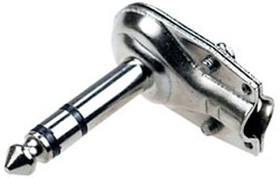 1-135 (NP-215), штекер аудио 6.35мм стерео угловой металл на кабель