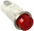 1092QC1-12V, LED Panel Mount Indicators PMI RED HI-HAT 12V 3/16" TERM