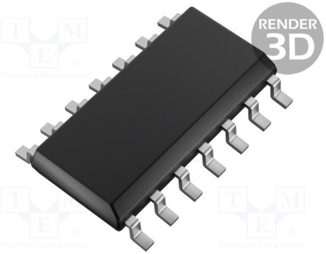 MC33204DR2G, Операционный усилитель, с полным размахом напряжения, 4 Усилителя, 2.2 МГц, 1 В/мкс, 1.8В до 12В MC33204DR2G, Операционный усилитель, с полным размахом напряжения, 4 Усилителя, 2.2 МГц, 1 В/мкс, 1.8В до 12В