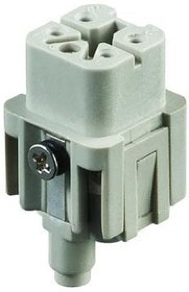 T2010042201-000, Heavy Duty Power Connectors 4P 2R 10A 250V Recp 26-14 AWG ScrewTerm