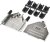 8655MH2501BKLF, 8655MH Series Die Cast Zinc D Sub Backshell, 25 Way, Strain Relief