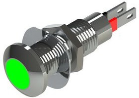 524-532-04, Индикат.лампа: LED; плоский; 3,2ВDC; Отв: O8,1мм; IP67; OLED: 7мм