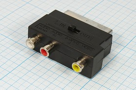 Штекер СКАРТ-гнездо 3RCA, ПДв-вход-выход; 1184 шт СКАРТ-гн 3RCA\\ПДв-вход-выход\\