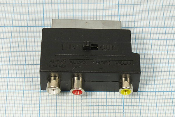 Штекер СКАРТ-гнездо 3RCA, ПДв-вход-выход; 1184 шт СКАРТ-гн 3RCA\\ПДв-вход-выход\\