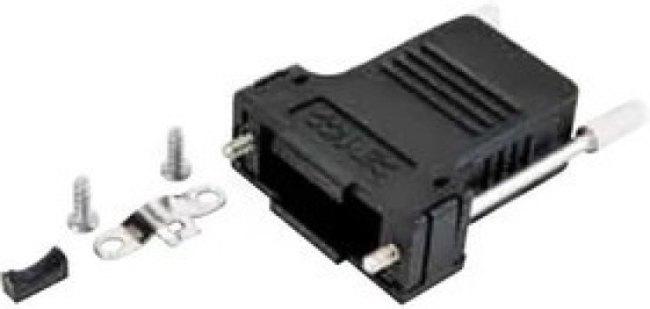 165X13499X, D-Sub Backshells PLASTIC HOOD STRAIGHT EXIT