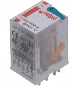 Реле R4N-2014-23-1220-WT, 4CO, 7A(230VAC), 220VDC, мех. инд., тест-кнопка