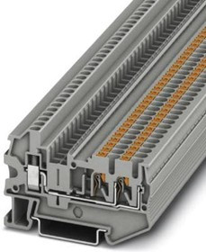 3209516, DIN Rail Terminal Blocks PTU 2.5-TWIN BU 26-12AWG 600V 20A
