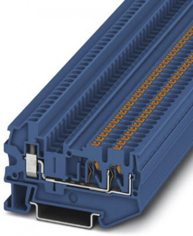 3209516, DIN Rail Terminal Blocks PTU 2.5-TWIN BU 26-12AWG 600V 20A