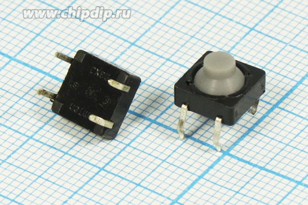 Тактовая кнопка, 7.8x 7.8x 5.0, алгоритм работы NO, контакты 4PF, SKEYAHA010