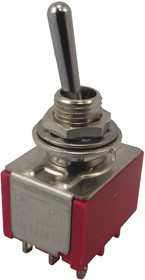 1M31T1B5M1QE, Рычажный переключатель, Вкл.-Вкл., 3PDT, Без Подсветки, Серия 1M31, Панель, 5 А 1M31T1B5M1QE, Рычажный переключатель, Вкл.-Вкл., 3PDT, Без Подсветки, Серия 1M31, Панель, 5 А