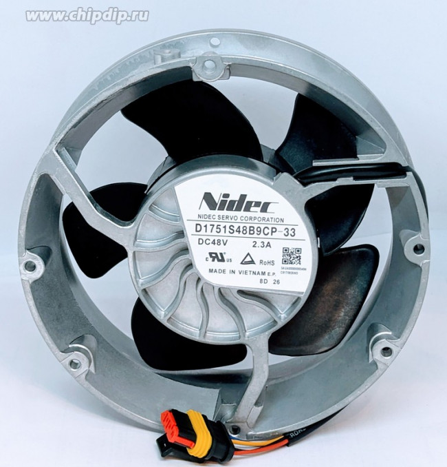 Вентилятор Nidec Servo D1751S48B9CP-33 (D1751S48B9CP-54) 172x51мм 48V 2.3A 4pin круг