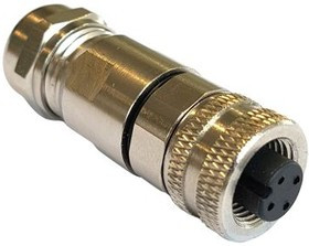 PXMBNI12FBF04DSCPG9, Разъем Кабеля, Buccaneer M12 Series, M12, Female, 4 Positions, Гнездо для Пайки PXMBNI12FBF04DSCPG9, Разъем Кабеля, Buccaneer M12 Series, M12, Female, 4 Positions, Гнездо для Пайки