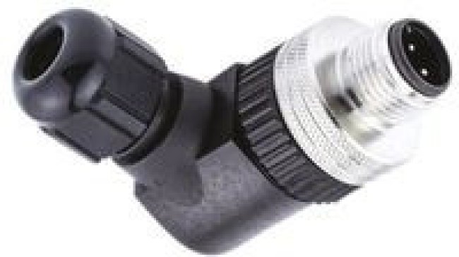 120071-5011, Circular Connector, 4A, M12, Plug, Right Angle, Poles - 4